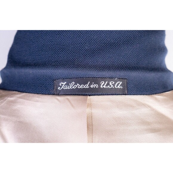 Stanley Blacker Blazer Mens Navy Blue Gold Button Suit Jacket Coat Size 40 R - Picture 13 of 14